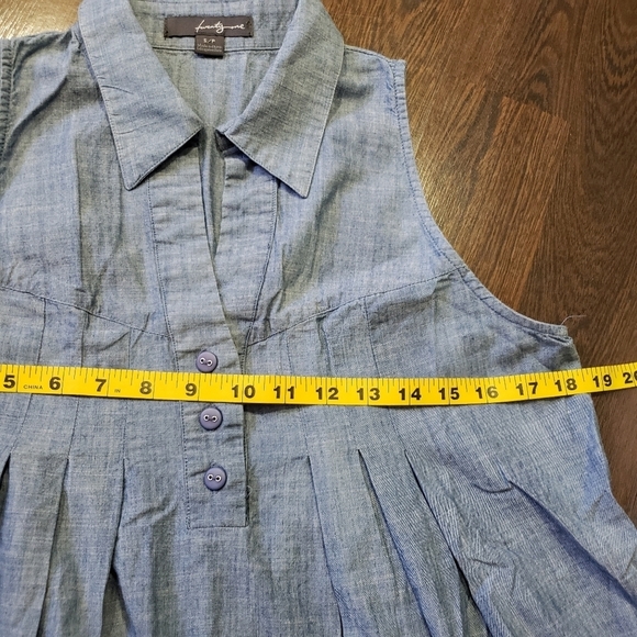 Twenty One Sleeveless Shirtdress Pullover Dress Cotton with Collar Size S - Picture 3 of 10